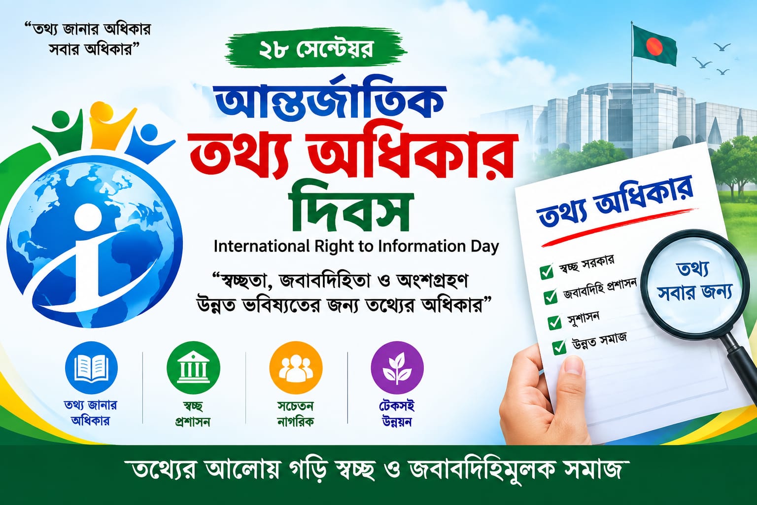আন্তর্জাতিক তথ্য অধিকার দিবস আজ-